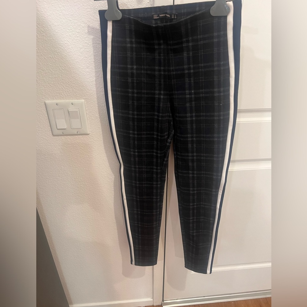 Zara plaid tights, skinny fit